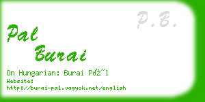 pal burai business card